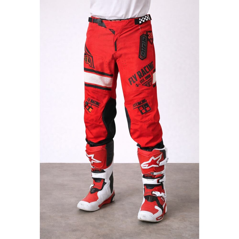 Fly Racing Kinetic Era Motocross Pants Red Black MX Gear Size 40